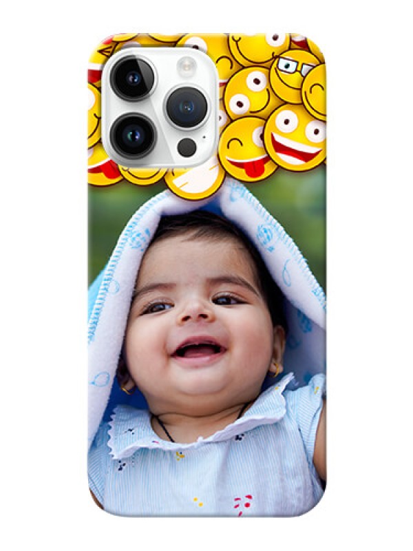 Custom iPhone 14 Pro Max Custom Phone Cases with Smiley Emoji Design