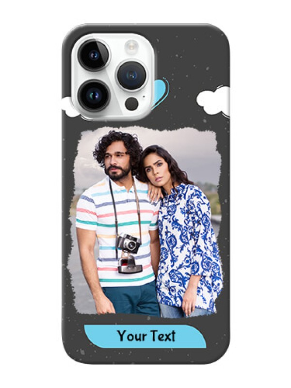 Custom iPhone 14 Pro Max Mobile Back Covers: splashes with love doodles Design