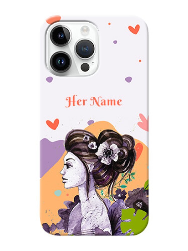 Custom iPhone 14 Pro Max Custom Mobile Case with Woman And Nature Design