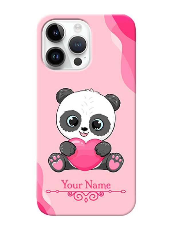 Custom iPhone 14 Pro Max Mobile Back Covers: Cute Panda Design