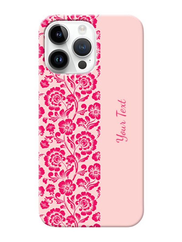 Custom iPhone 14 Pro Max Phone Back Covers: Attractive Floral Pattern Design