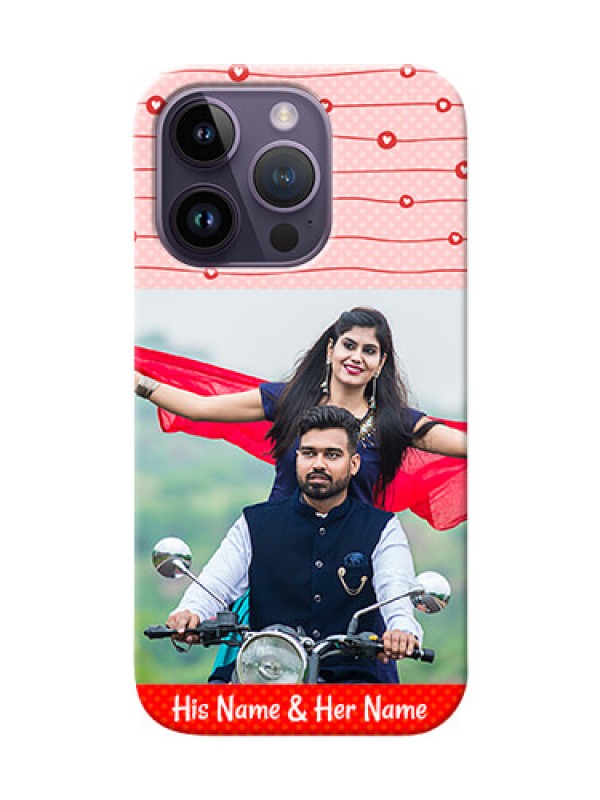 Custom iPhone 14 Pro Custom Phone Cases: Red Pattern Case Design