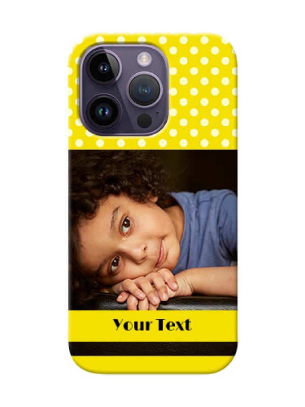Custom iPhone 14 Pro Custom Mobile Covers: Bright Yellow Case Design