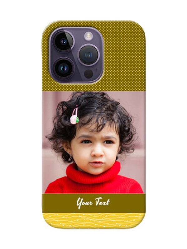 Custom iPhone 14 Pro custom mobile back covers: Simple Green Color Design