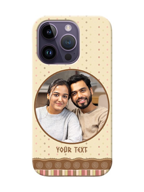 Custom iPhone 14 Pro Mobile Cases: Brown Dotted Mobile Case Design