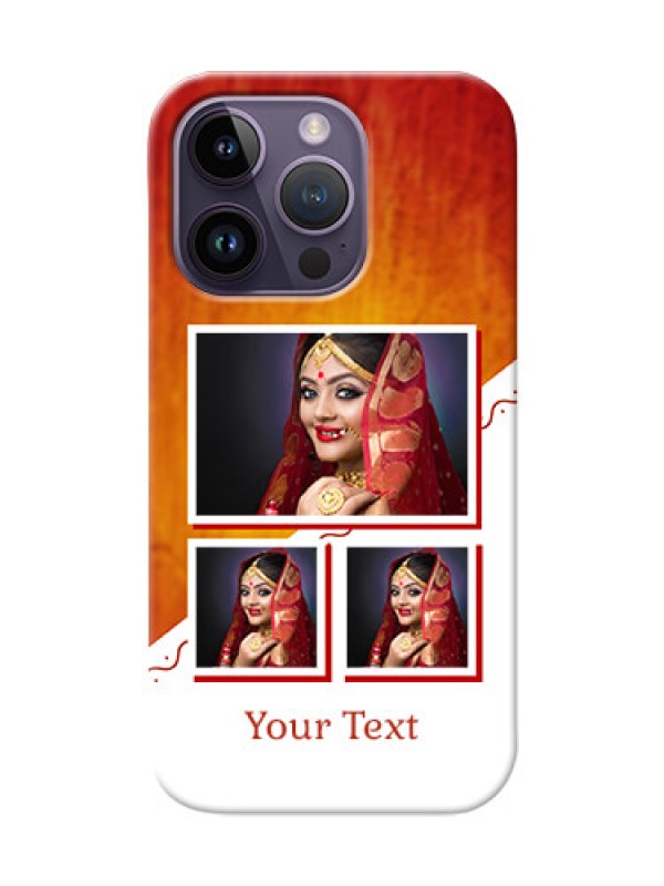 Custom iPhone 14 Pro Personalised Phone Cases: Wedding Memories Design 