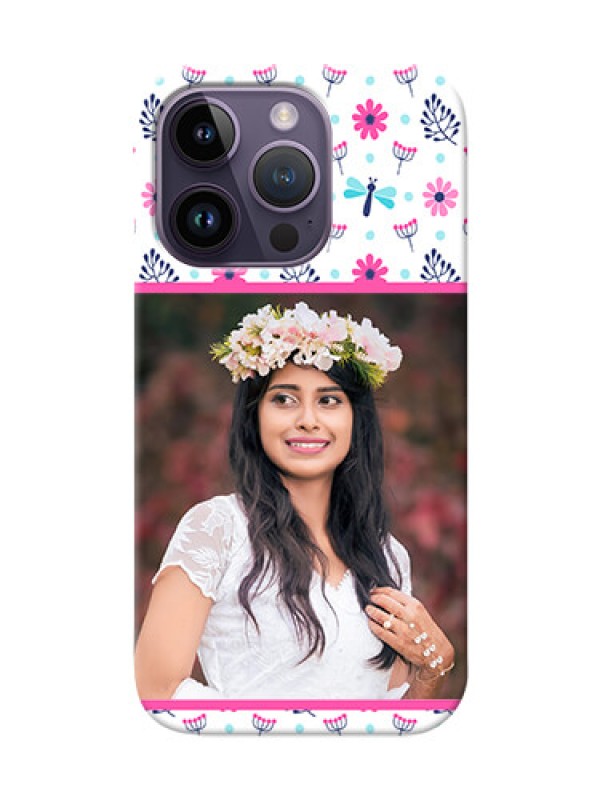 Custom iPhone 14 Pro Mobile Covers: Colorful Flower Design