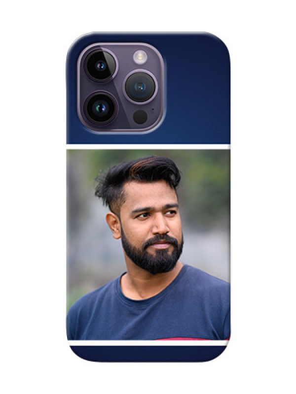 Custom iPhone 14 Pro Mobile Cases: Simple Royal Blue Design