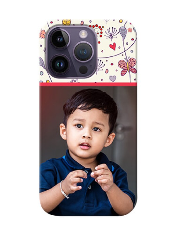 Custom iPhone 14 Pro phone back covers: Premium Floral Design