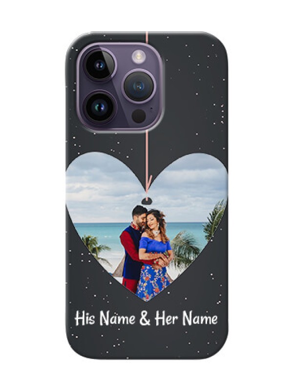Custom iPhone 14 Pro custom phone cases: Hanging Heart Design