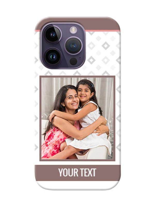 Custom iPhone 14 Pro custom back covers: Simple Diamond Design