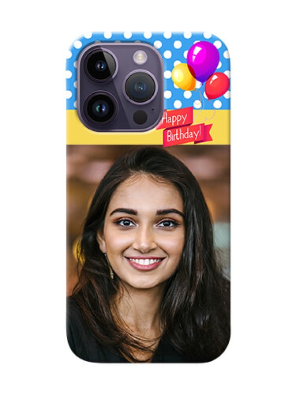 Custom iPhone 14 Pro custom mobile back covers: Happy Birthday Design