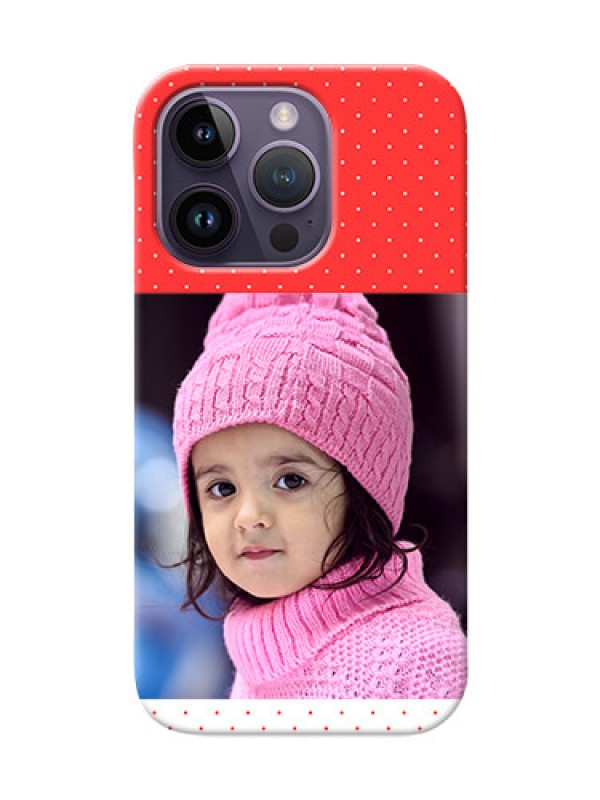 Custom iPhone 14 Pro personalised phone covers: Red Pattern Design