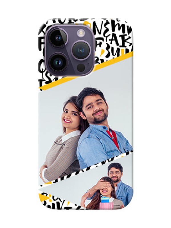 Custom iPhone 14 Pro Phone Back Covers: Letters Pattern Design