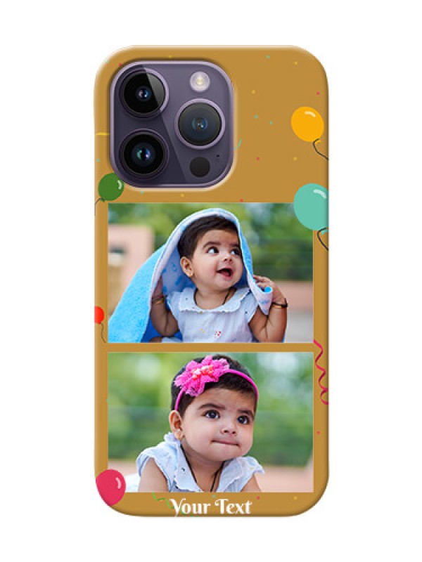 Custom iPhone 14 Pro Phone Covers: Image Holder with Birthday Celebrations Design