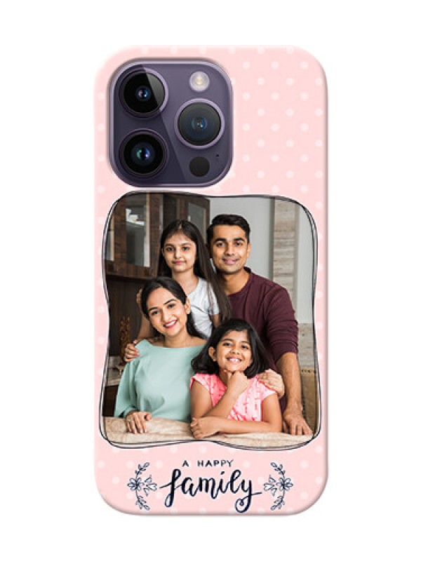 Custom iPhone 14 Pro Personalized Phone Cases: Family with Dots Design