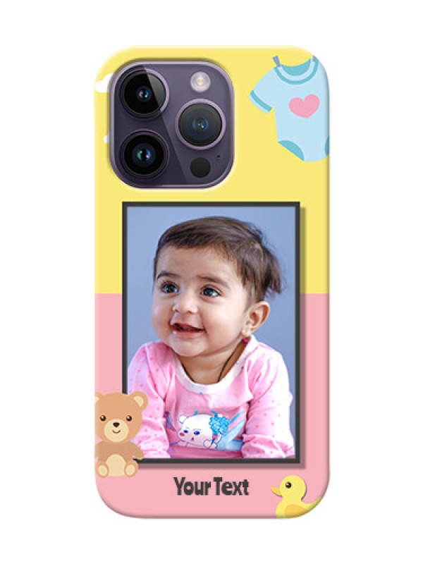 Custom iPhone 14 Pro Back Covers: Kids 2 Color Design
