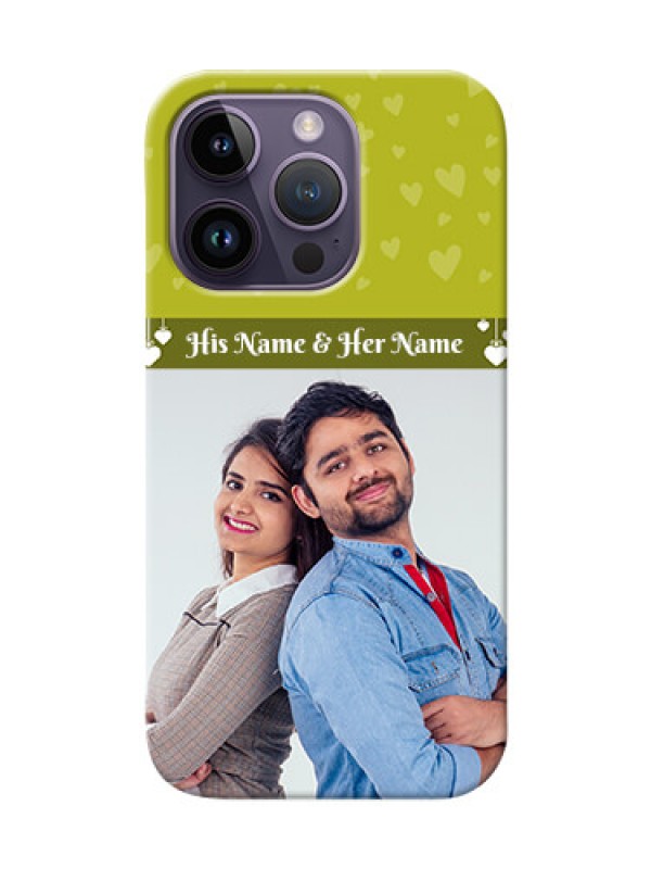 Custom iPhone 14 Pro custom mobile covers: You & Me Heart Design