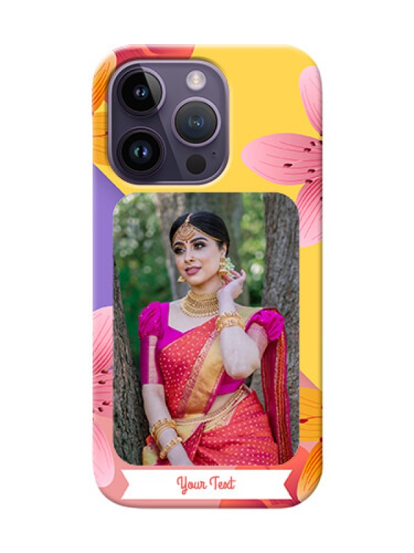 Custom iPhone 14 Pro Mobile Covers: 3 Image With Vintage Floral Design