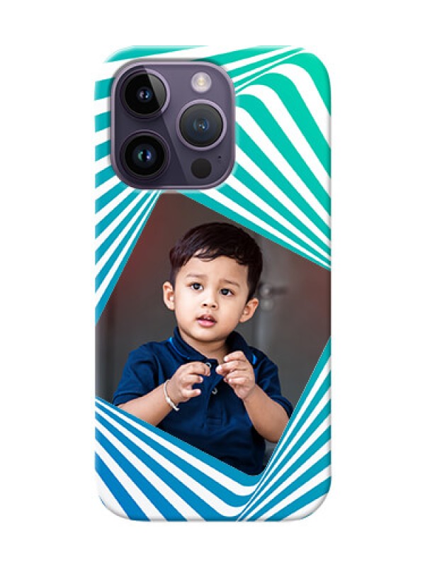 Custom iPhone 14 Pro Personalised Mobile Covers: Abstract Spiral Design