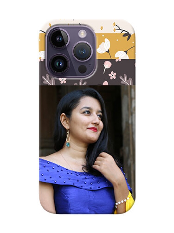Custom iPhone 14 Pro mobile cases online: Stylish Floral Design