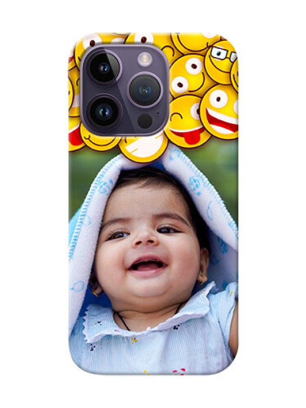 Custom iPhone 14 Pro Custom Phone Cases with Smiley Emoji Design