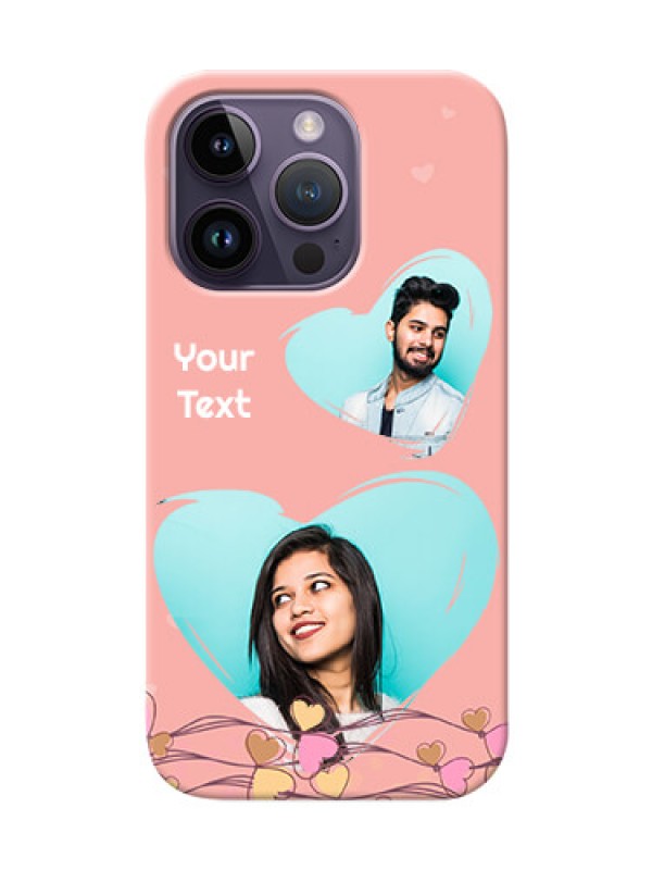 Custom iPhone 14 Pro customized phone cases: Love Doodle Design