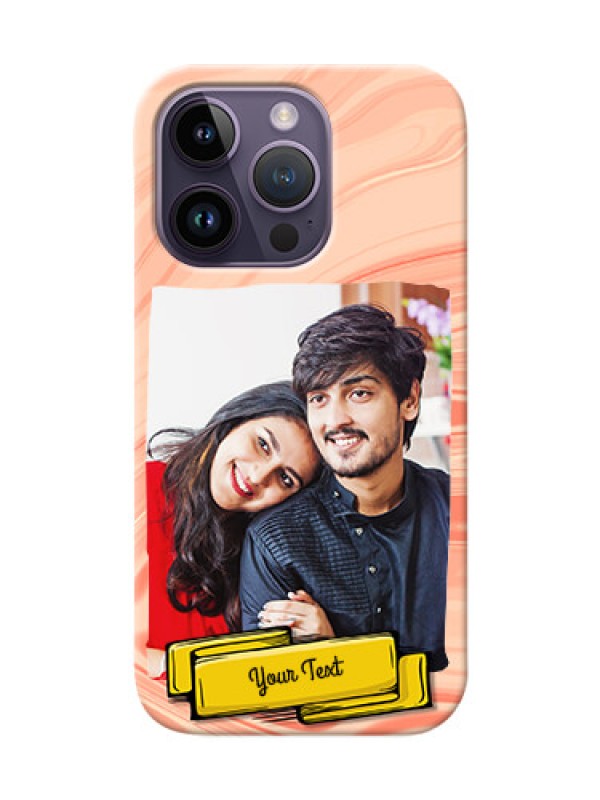 Custom iPhone 14 Pro Customized Phone Cases: Marble Texture Design