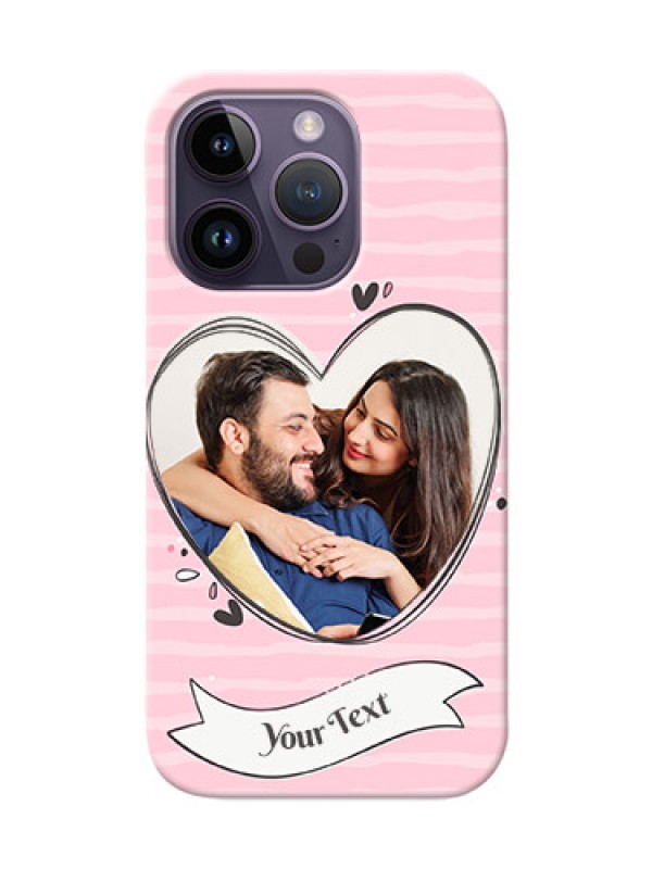 Custom iPhone 14 Pro custom mobile phone covers: Vintage Heart Design