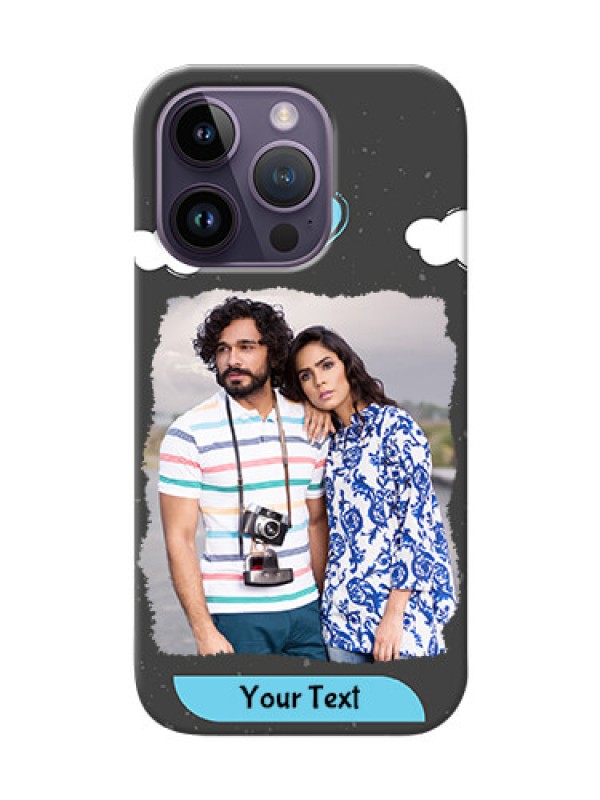 Custom iPhone 14 Pro Mobile Back Covers: splashes with love doodles Design