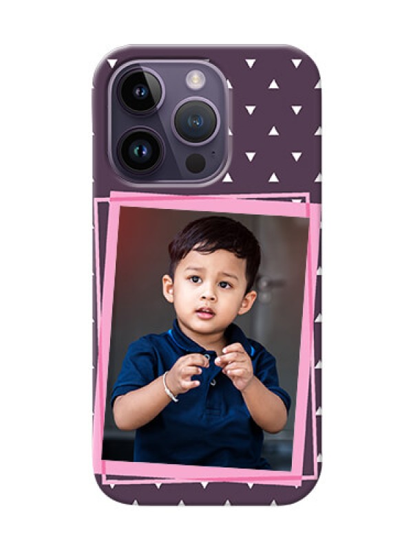 Custom iPhone 14 Pro Phone Cases: Triangle Pattern Dotted Design