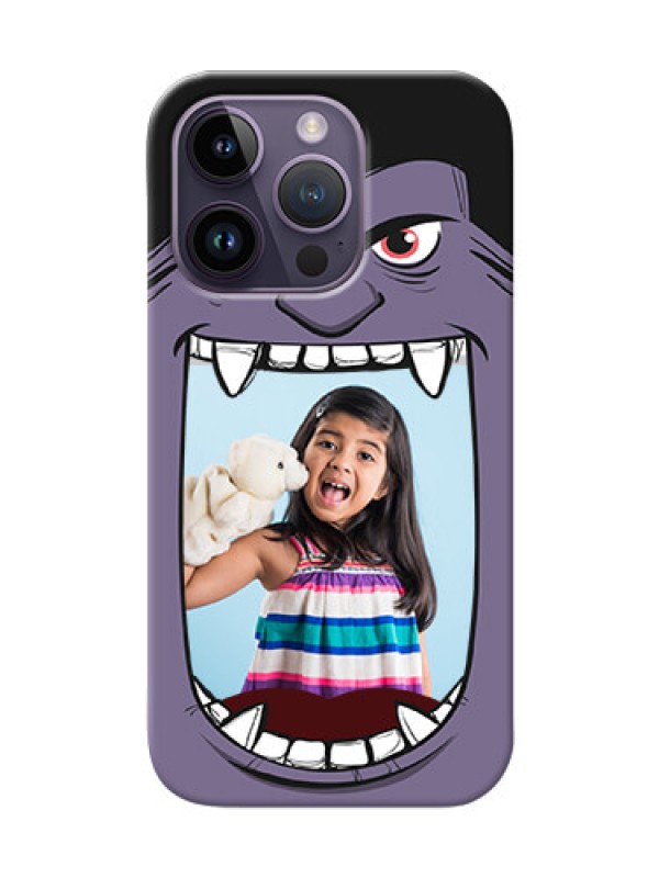 Custom iPhone 14 Pro Personalised Phone Covers: Angry Monster Design