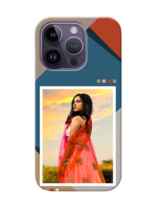 Custom iPhone 14 Pro Mobile Back Covers: Retro color pallet Design
