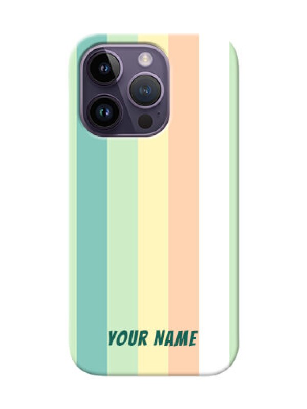 Custom iPhone 14 Pro Back Covers: Multi-colour Stripes Design