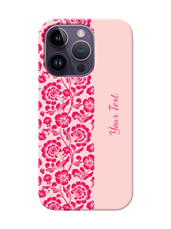 Custom iPhone 14 Pro Phone Back Covers: Attractive Floral Pattern Design
