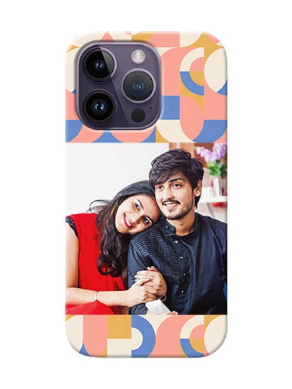 Custom iPhone 14 Pro Custom Phone Covers: Semi-circle Maze Pattern Design