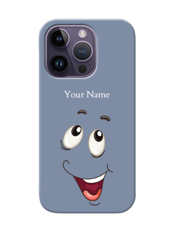 Custom iPhone 14 Pro Phone Back Covers: Laughing Cartoon Face Design