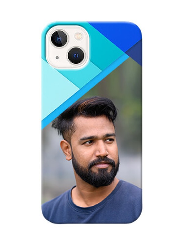 Custom iPhone 14 Phone Cases Online: Blue Abstract Cover Design