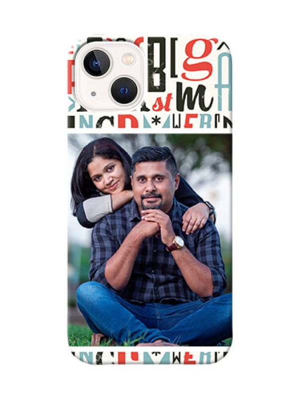 Custom iPhone 14 custom mobile phone covers: Alphabet Design