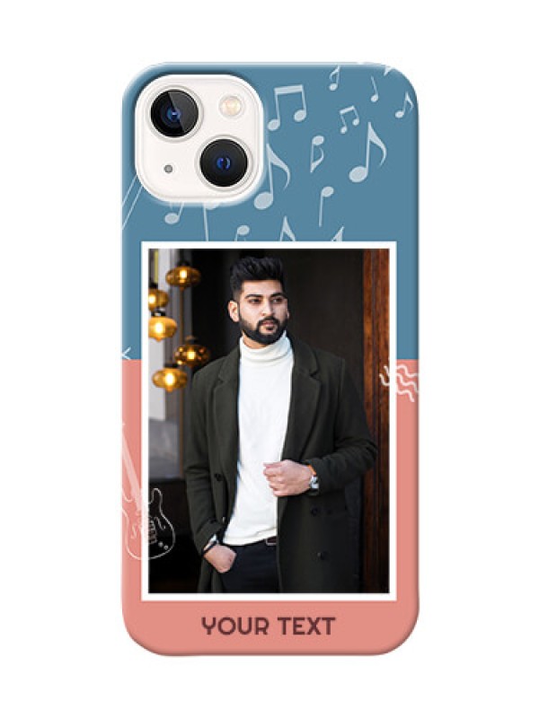 Custom iPhone 14 Phone Back Covers with Color Musical Note Design