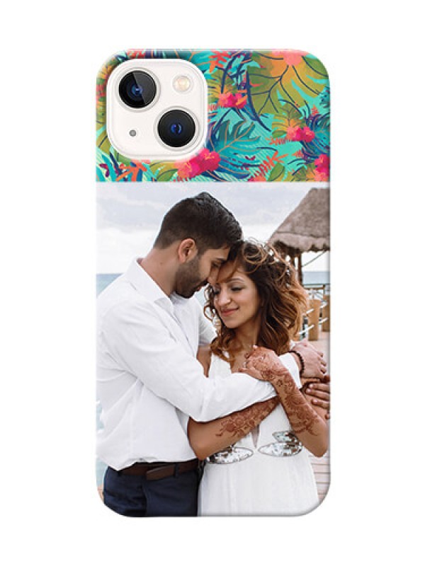 Custom iPhone 14 Personalized Phone Cases: Watercolor Floral Design