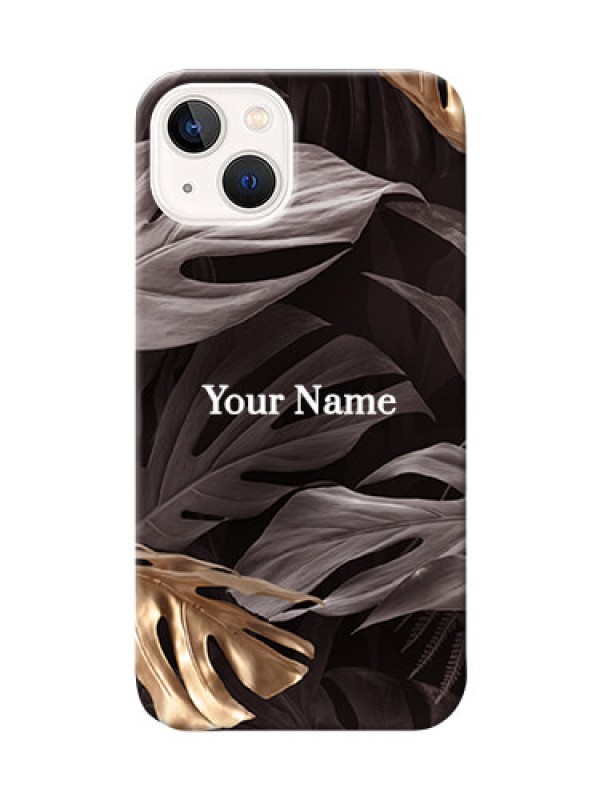 Custom iPhone 14 Mobile Back Covers: Wild Leaves digital paint Design