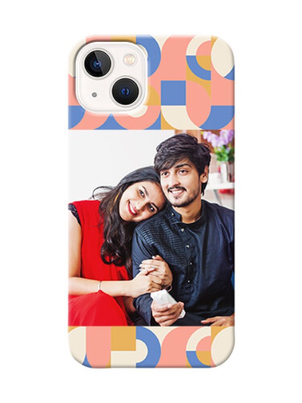 Custom iPhone 14 Custom Phone Covers: Semi-circle Maze Pattern Design