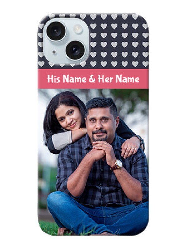 Custom iPhone 15 Plus Custom Mobile Case with Love Symbols Design