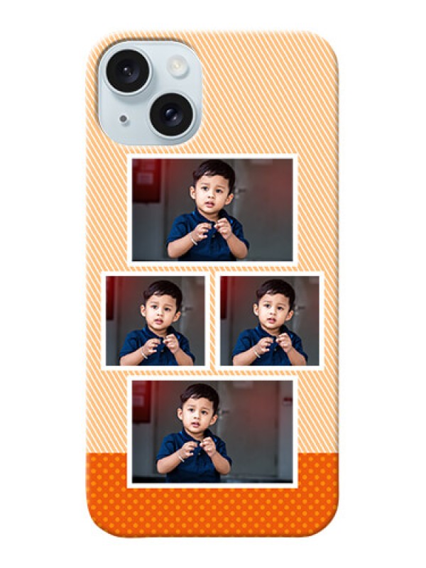 Custom iPhone 15 Plus Mobile Back Covers: Bulk Photos Upload Design