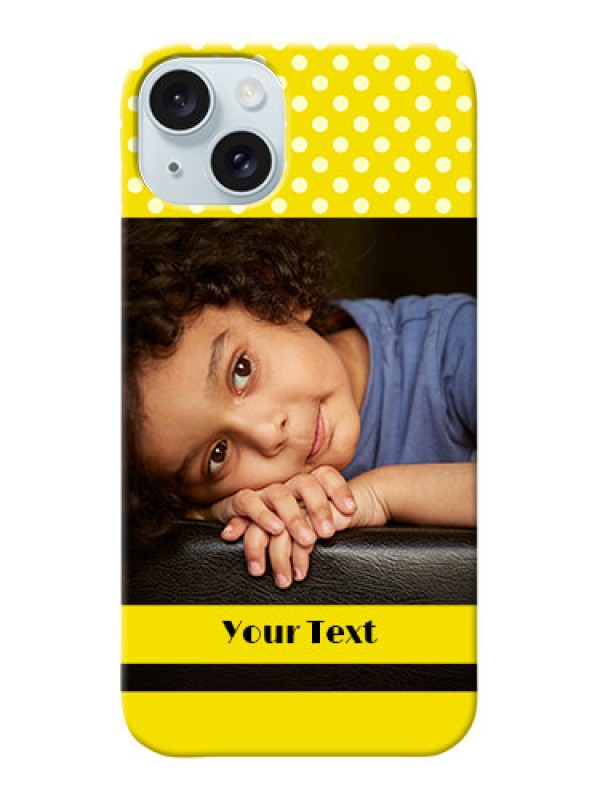 Custom iPhone 15 Plus Custom Mobile Covers: Bright Yellow Case Design