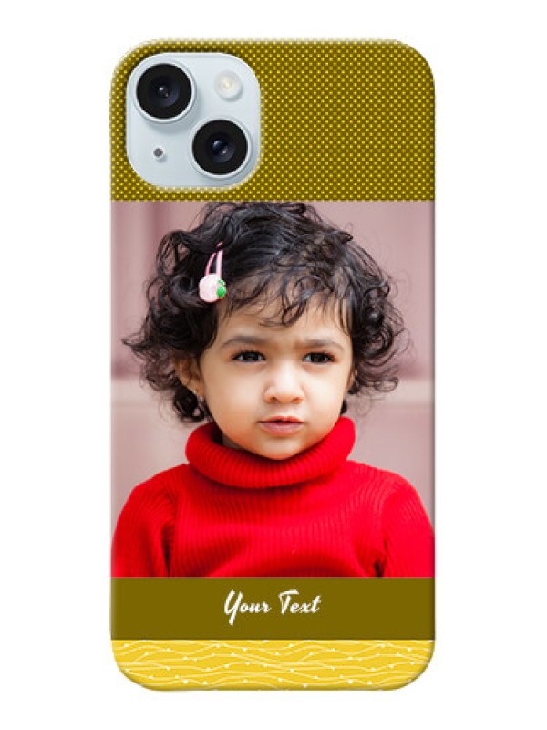 Custom iPhone 15 Plus custom mobile back covers: Simple Green Color Design