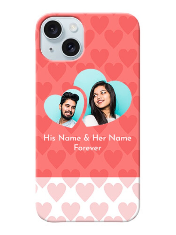 Custom iPhone 15 Plus personalized phone covers: Couple Pic Upload Design