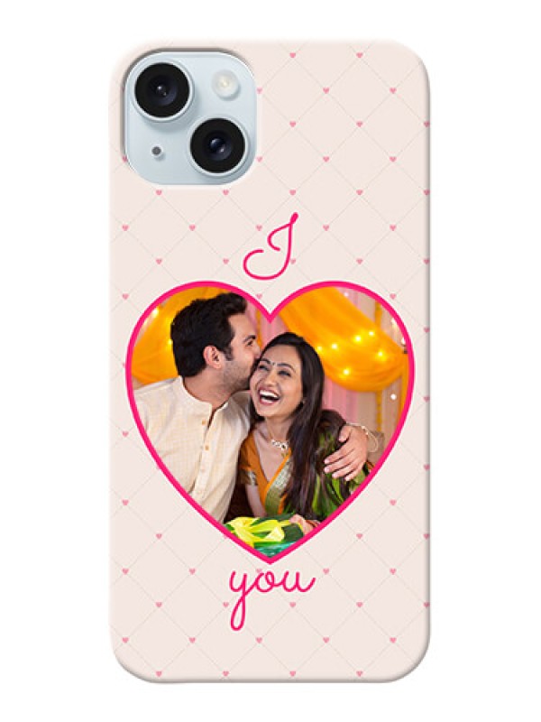 Custom iPhone 15 Plus Personalized Mobile Covers: Heart Shape Design