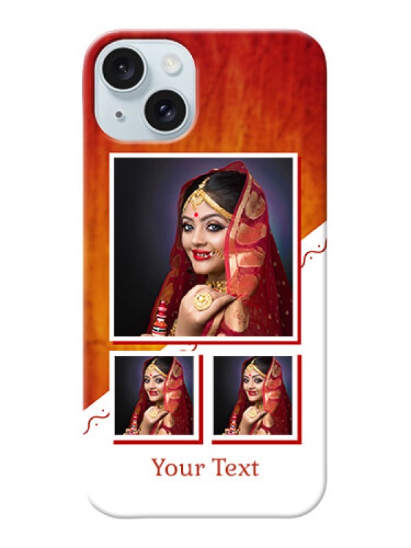 Custom iPhone 15 Plus Personalised Phone Cases: Wedding Memories Design